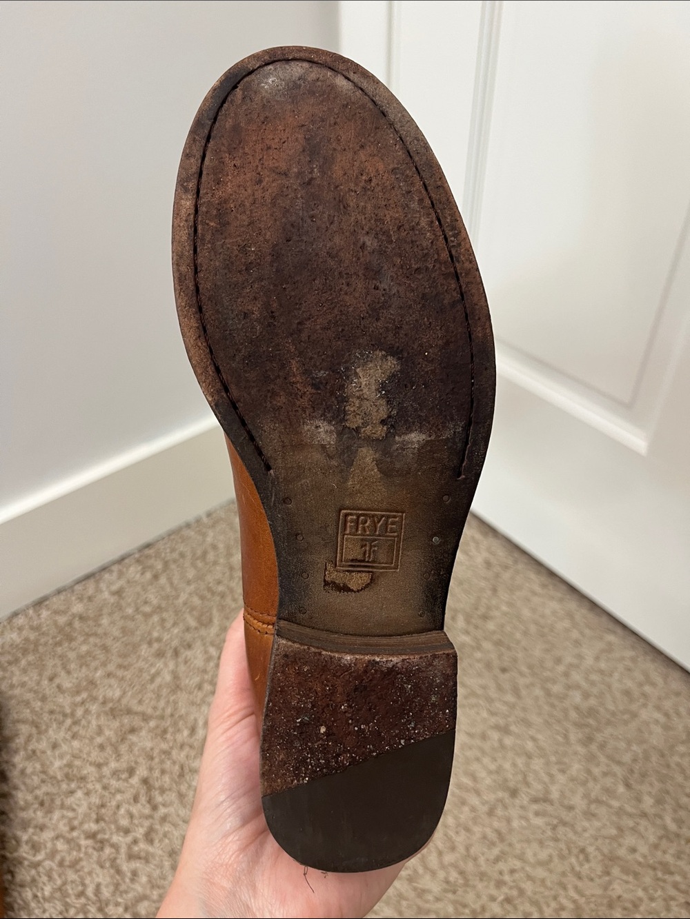 Frye Cara Boots in Cognac Leather - Size 6.5 B - Picture 16 of 16